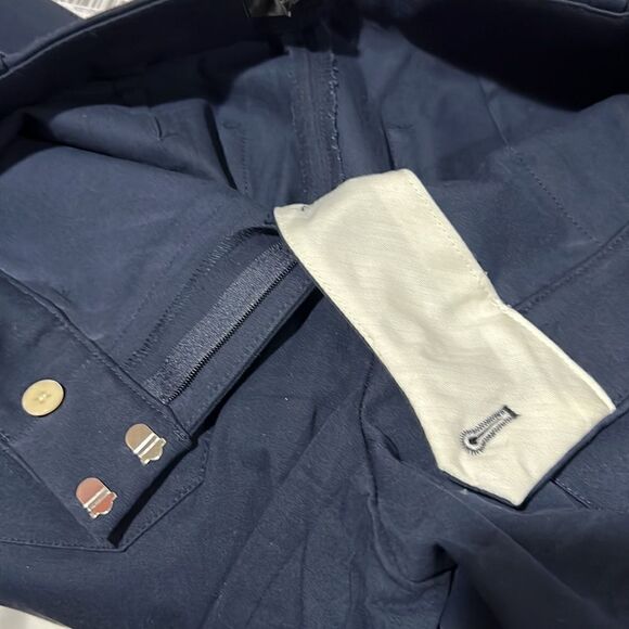 J. Crew Sydney wide-leg pant in bi-stretch cotton blend in Navy NWT size 00 - Picture 9 of 12